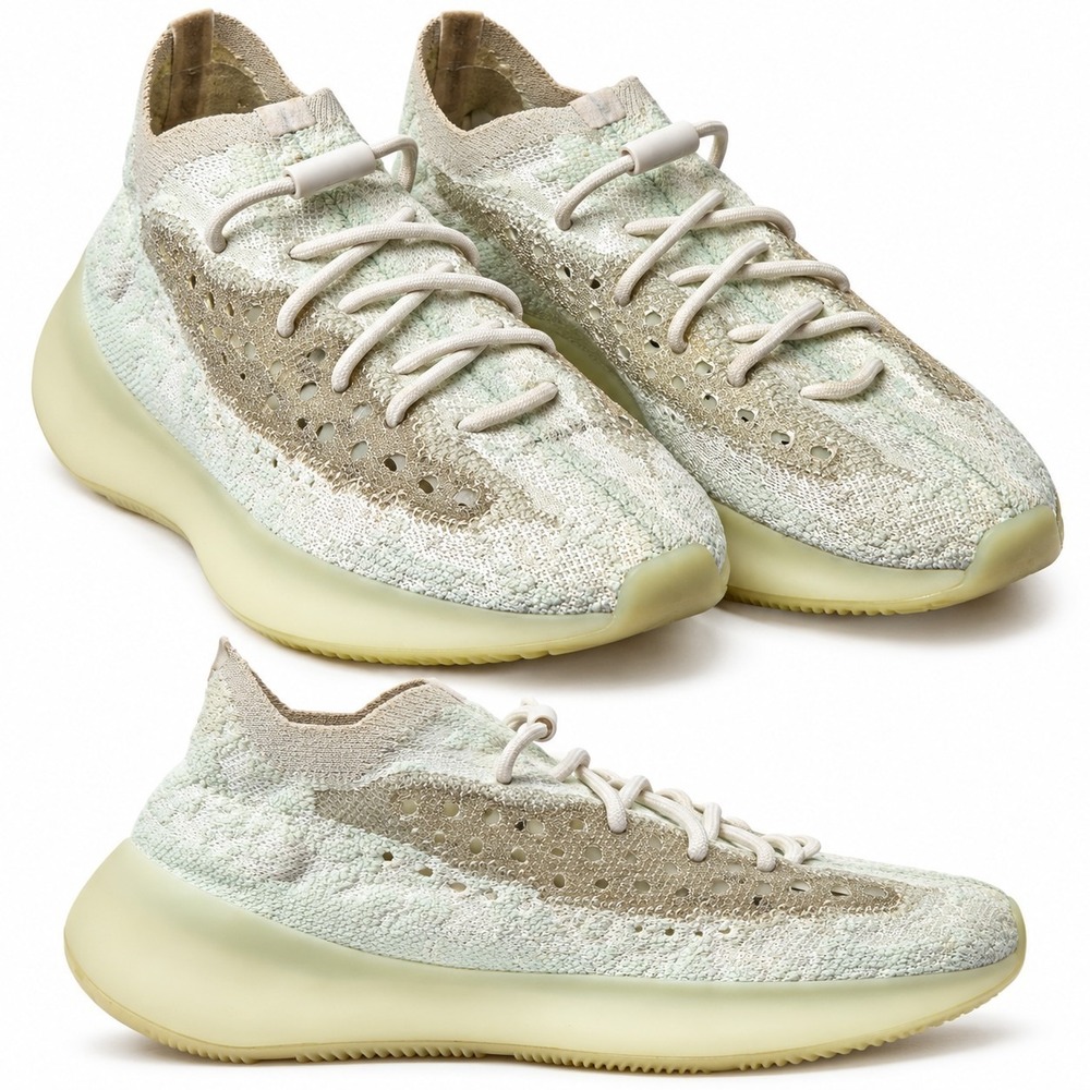 Adidas YEEZY Boost 350 V2 Sneaker Sz Men/6.5 Women/8 Calcite Glow PrimeKnit GUC